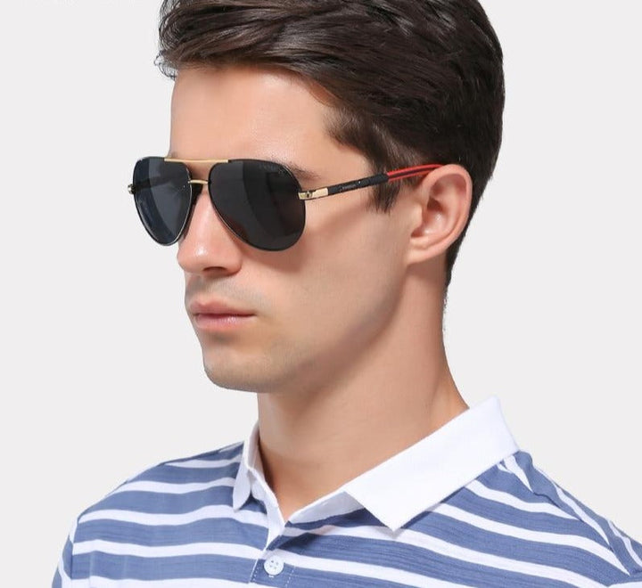 Vintage men's sunglasses – Luca-Gold Black-State of Style