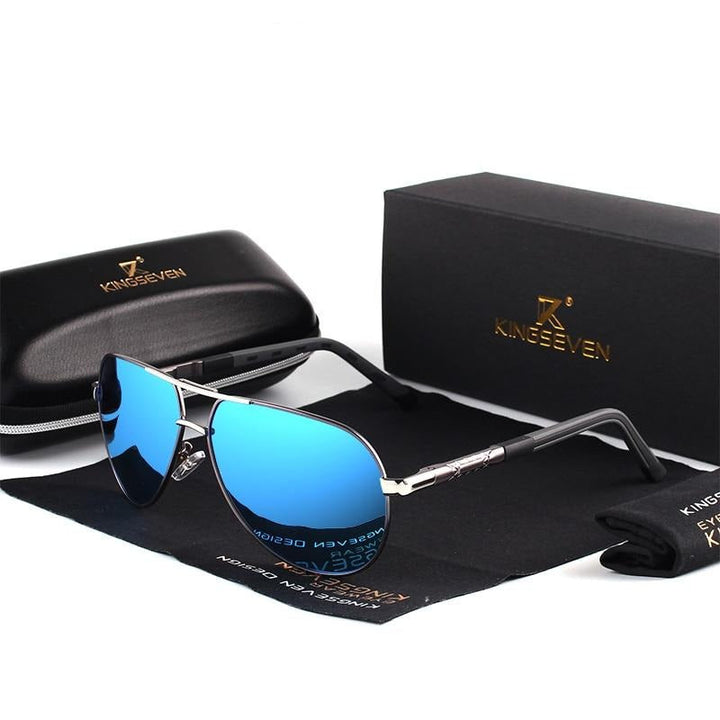 Vintage men's sunglasses – Luca-Grey Blue-State of Style