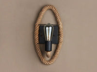 Vintage Rope Wall Lamp - RusticRope-Round-State of Style