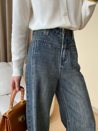 Vintage Wide Leg Women’s Jeans – Mila-Blue-XS-State of Style