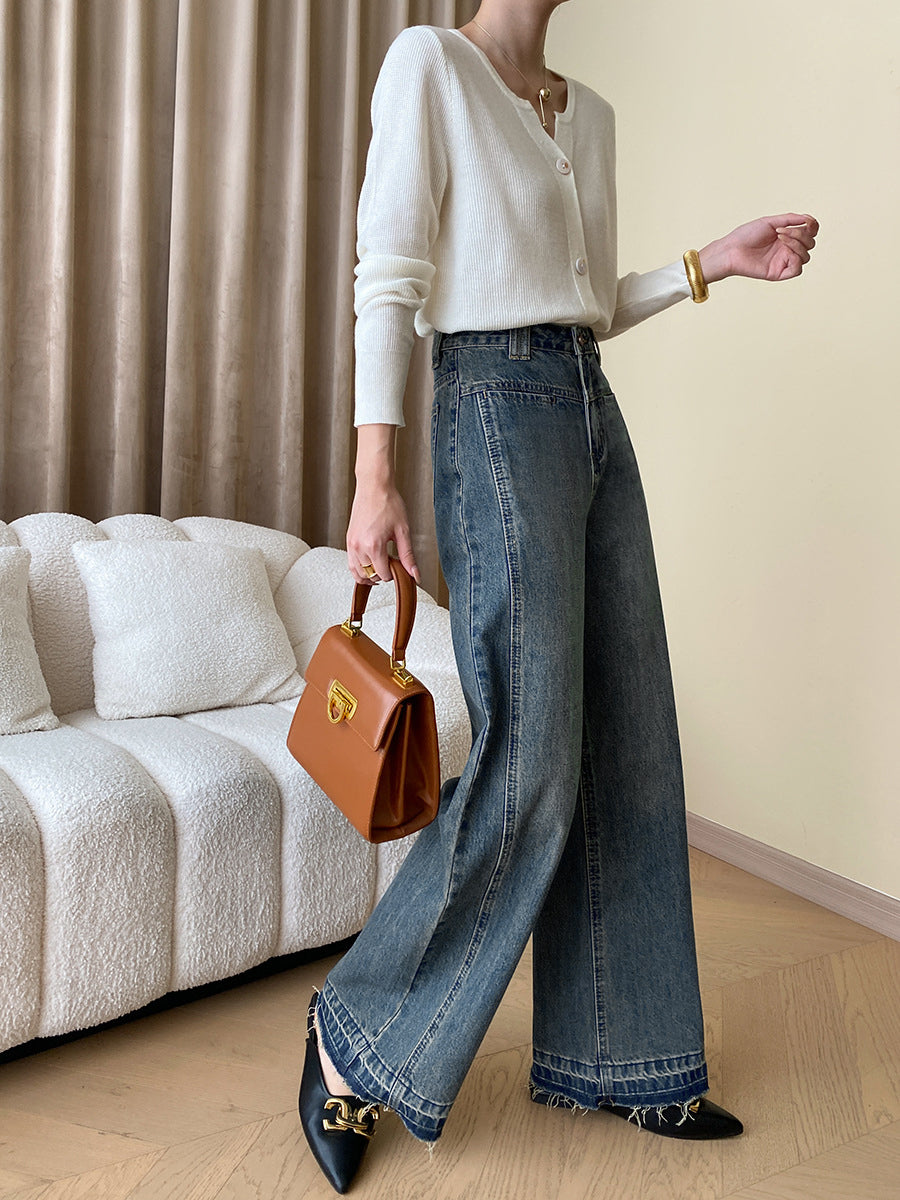 Vintage Wide Leg Women’s Jeans – Mila-Blue-XS-State of Style