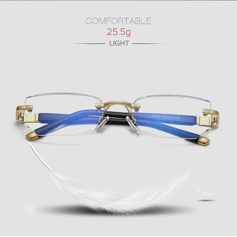 VisionPlus Multifocal Anti-Blue Light Reading Glasses-Gold-+1.00 / 40-44 years / 100°-State of Style