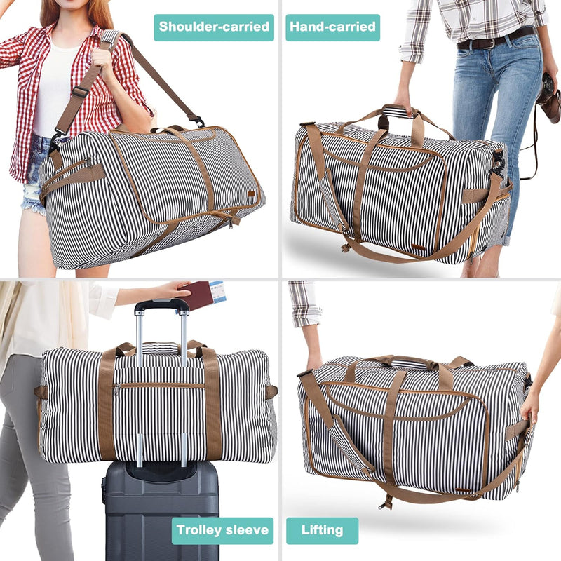Large Foldable Travel Duffel Bag with Shoe Compartment – Water-Resistant & Durable