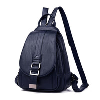 Premium Water-Resistant Leather Backpack for Women