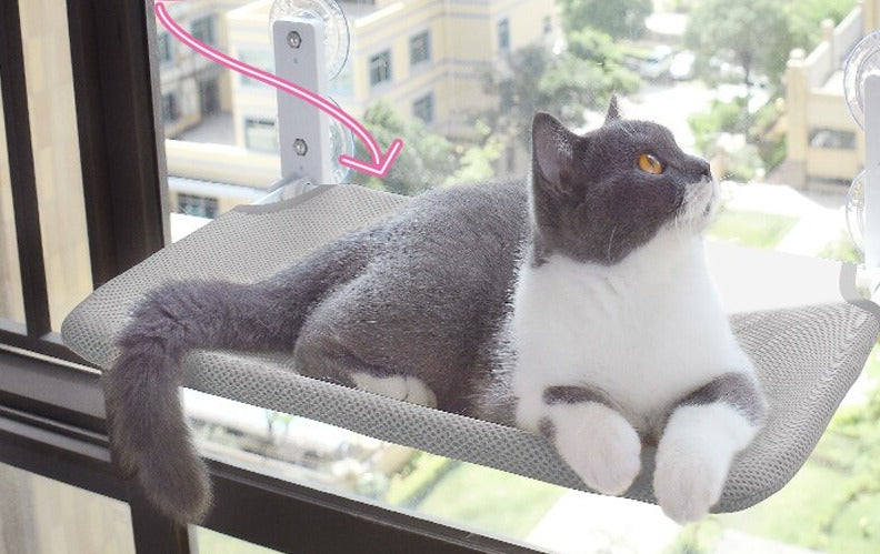 Wall-Mounted Hammock for Pets - SkyNap-Grey 30-45cm-State of Style