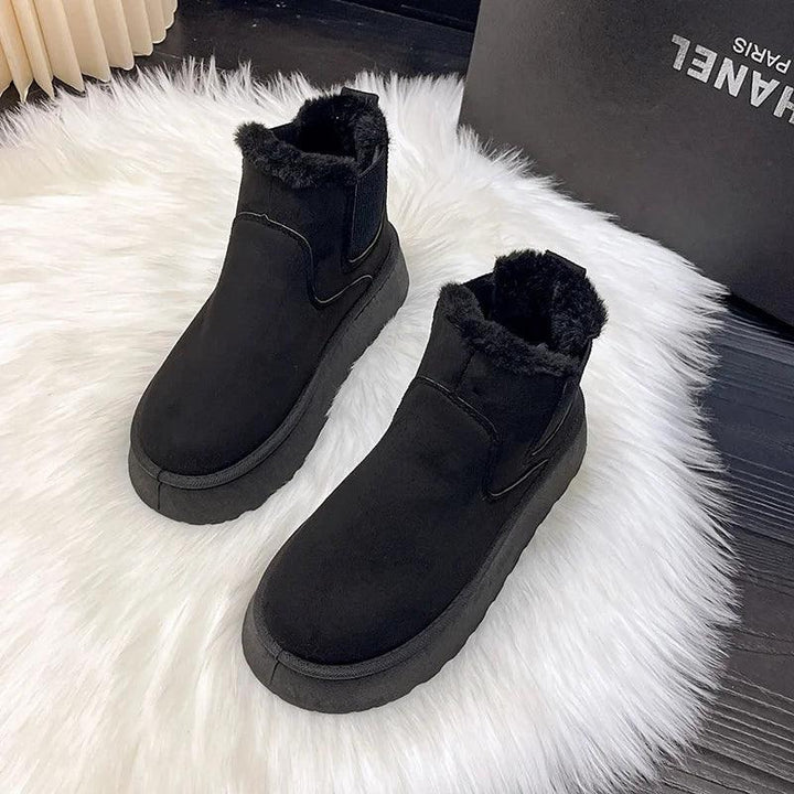 Warm and Comfortable Women's Winter Boots - FrostFlair-Black-4-State of Style