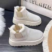 Warm and Comfortable Women's Winter Boots - FrostFlair-Brown-4-State of Style