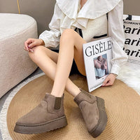 Warm and Comfortable Women's Winter Boots - FrostFlair-Brown-4-State of Style