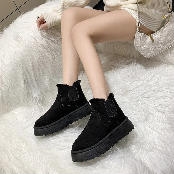 Warm and Comfortable Women's Winter Boots - FrostFlair-Brown-4-State of Style