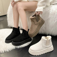 Warm and Comfortable Women's Winter Boots - FrostFlair-Brown-4-State of Style
