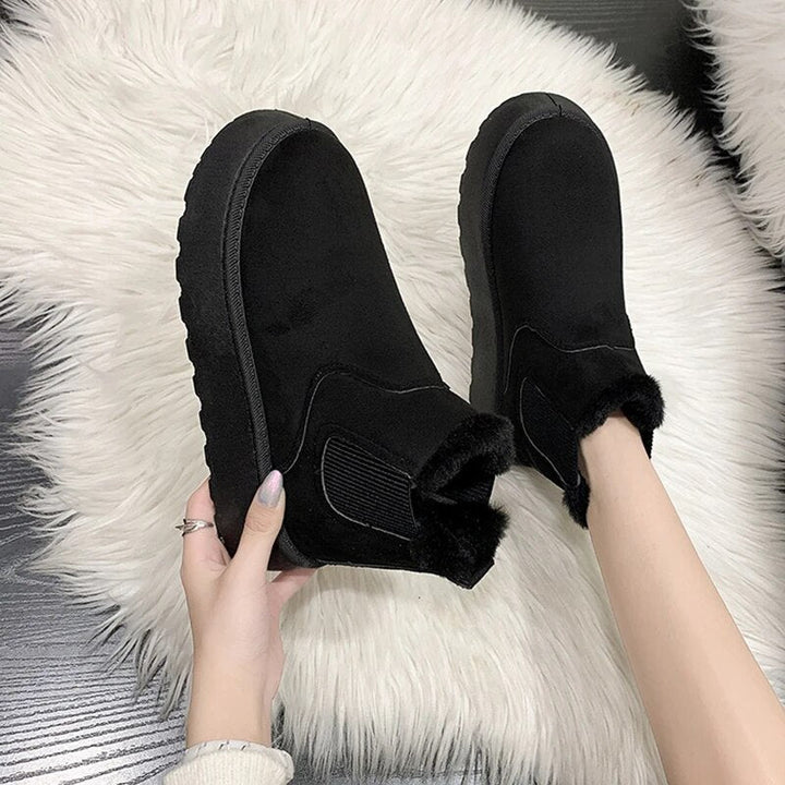Warm and Comfortable Women's Winter Boots - FrostFlair-Brown-4-State of Style
