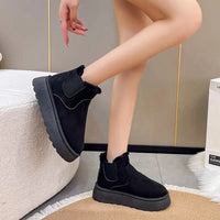Warm and Comfortable Women's Winter Boots - FrostFlair-Brown-4-State of Style