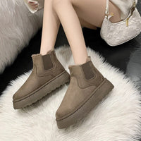 Warm and Comfortable Women's Winter Boots - FrostFlair-Brown-4-State of Style