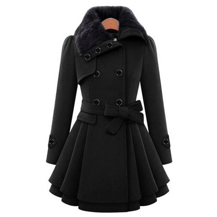 Warm and Long Ladies' Winter Coat - Vivienne-Black-S-State of Style