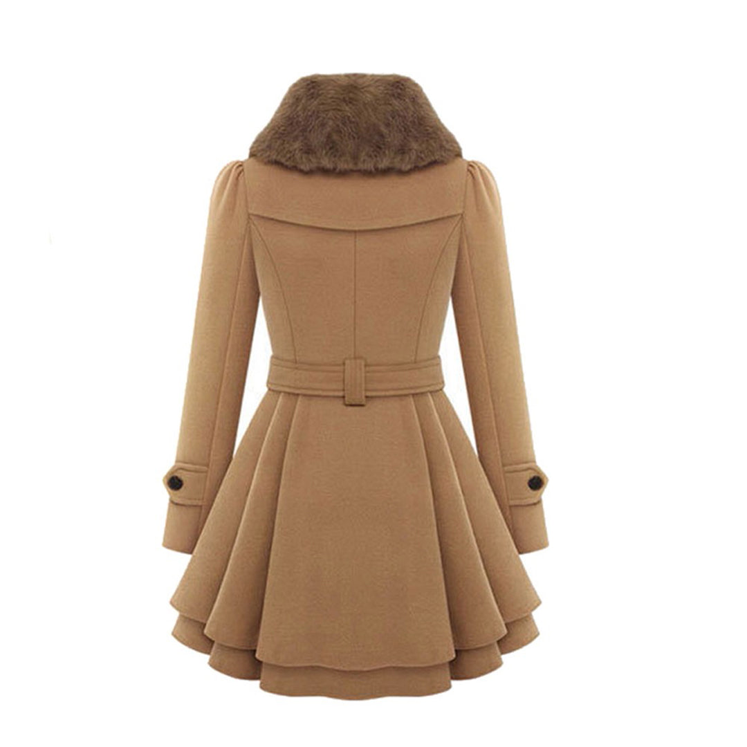 Warm and Long Ladies' Winter Coat - Vivienne-Khaki-S-State of Style
