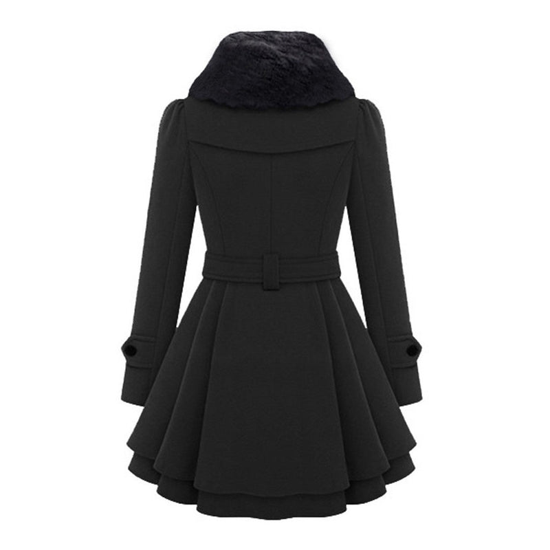 Warm and Long Ladies' Winter Coat - Vivienne-Khaki-S-State of Style