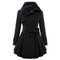 Warm and Long Ladies' Winter Coat - Vivienne-Khaki-S-State of Style