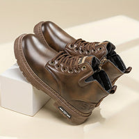 Warm and Stylish Lace-Up Boots for Men - Arvo-Dark Brown-6-State of Style