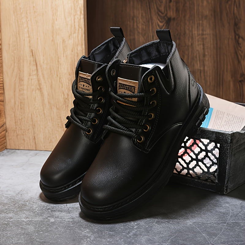 Warm and Stylish Lace-Up Boots for Men - Arvo-Dark Brown-6-State of Style
