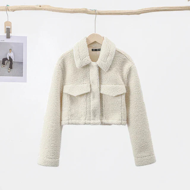 Warm and Stylish Short Coat - Lucia-Beige-XS-State of Style