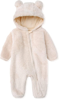 Warm Baby Romper with Hood-Footless beige-0-3M-State of Style