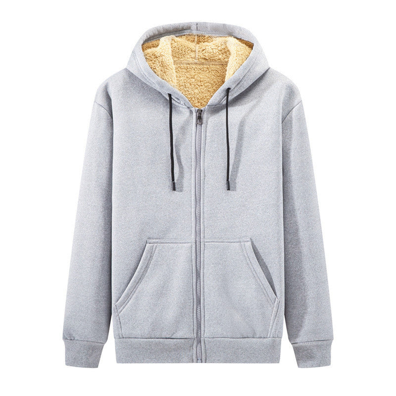 Warm Lamb Hooded Jacket | Oversized & Comfy-Gray-M-State of Style
