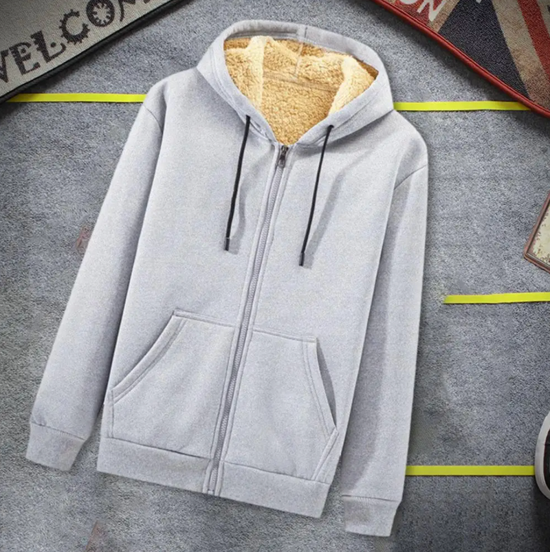 Warm Lamb Hooded Jacket | Oversized & Comfy-Navy Blue-M-State of Style