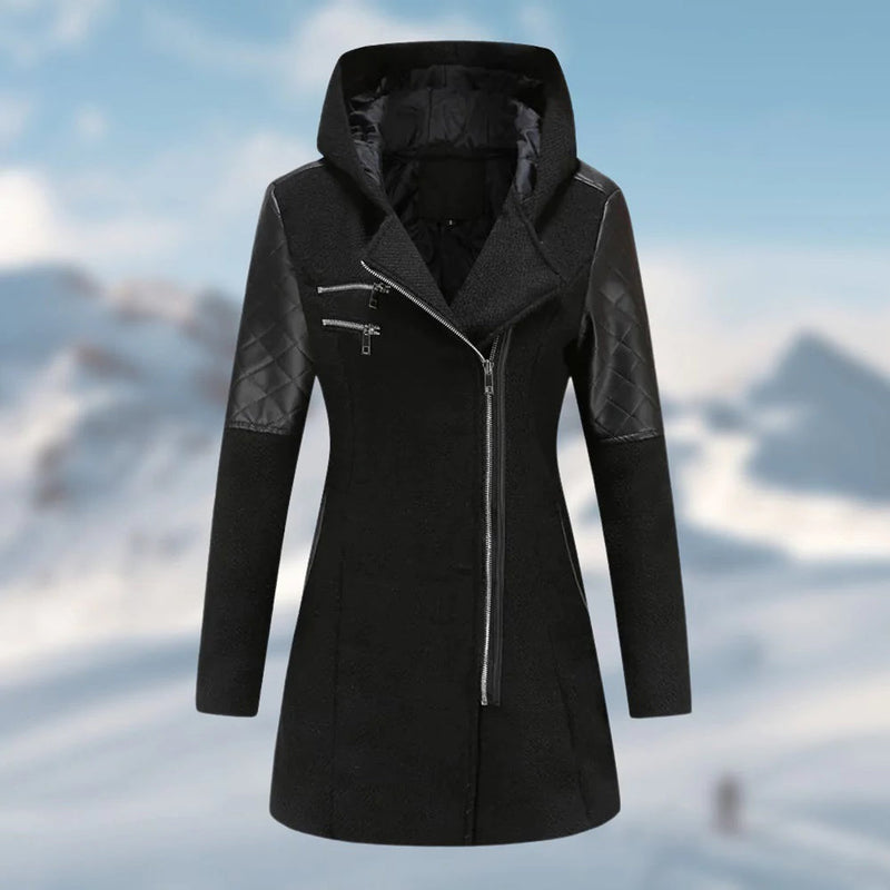 Warm Long Women's Winter Coat - Aria-Black-S-State of Style