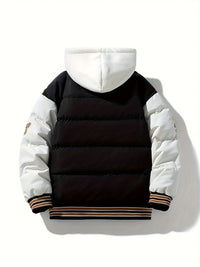 Warm Men's Puffer Jacket with Hood - Emmett-Dark Brown-XS-State of Style