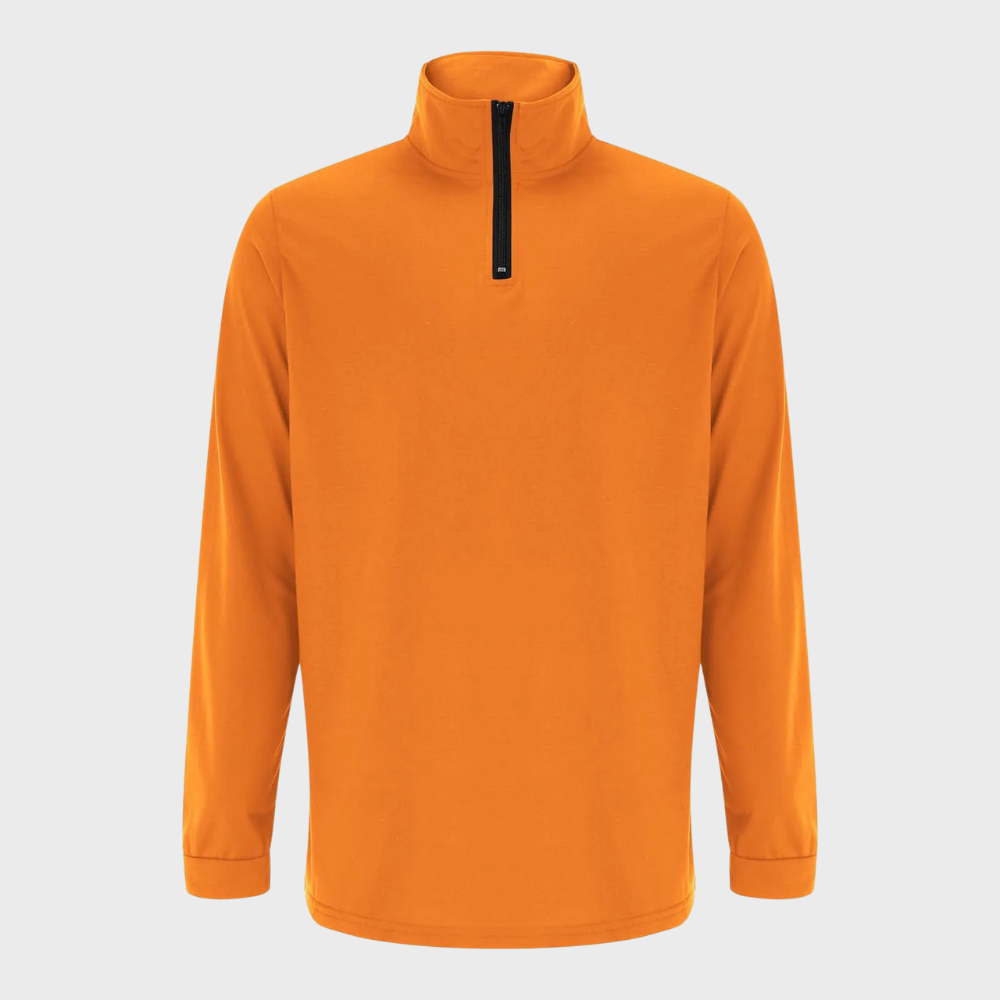 Warm Men's Sweater with Zip - Arlo-Black-S-State of Style