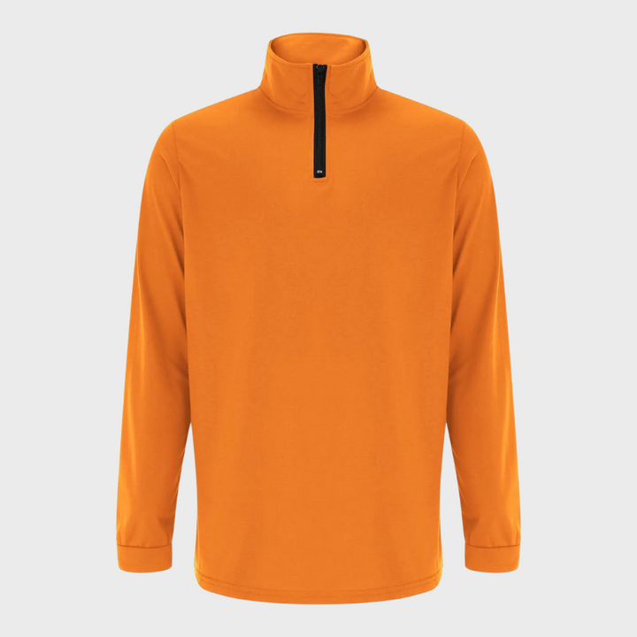 Warm Men's Sweater with Zip - Arlo-Black-S-State of Style