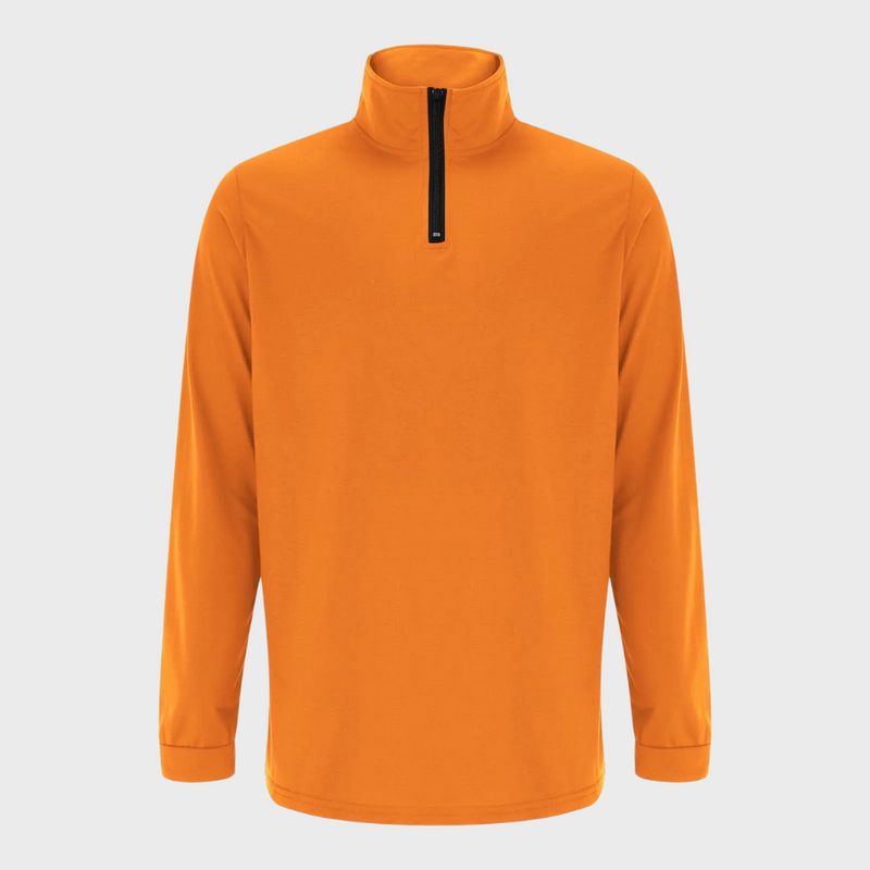 Warm Men's Sweater with Zip - Arlo-Black-S-State of Style