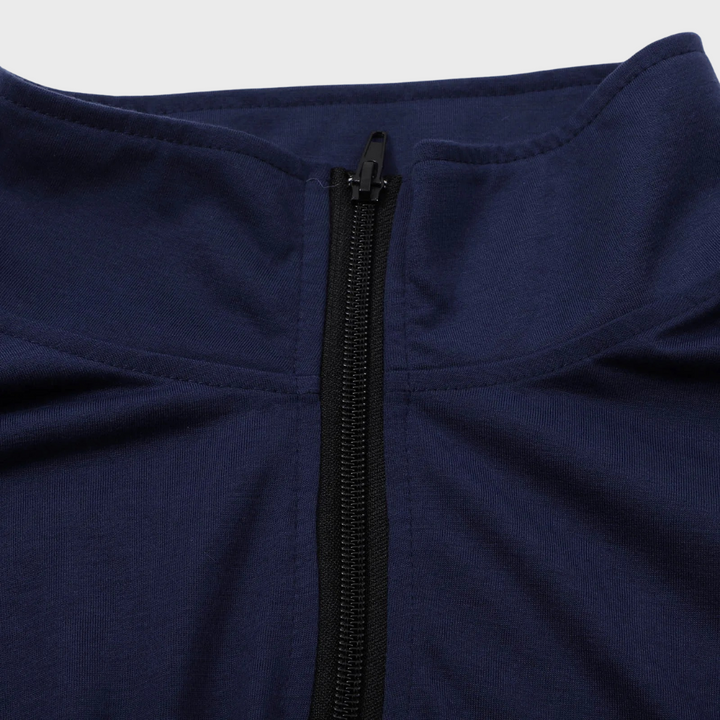 Warm Men's Sweater with Zip - Arlo-Black-S-State of Style