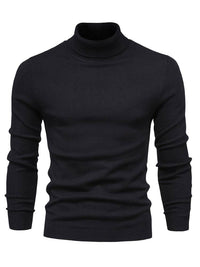 Warm Men's Turtleneck Sweater - Nordero-Black-S-State of Style