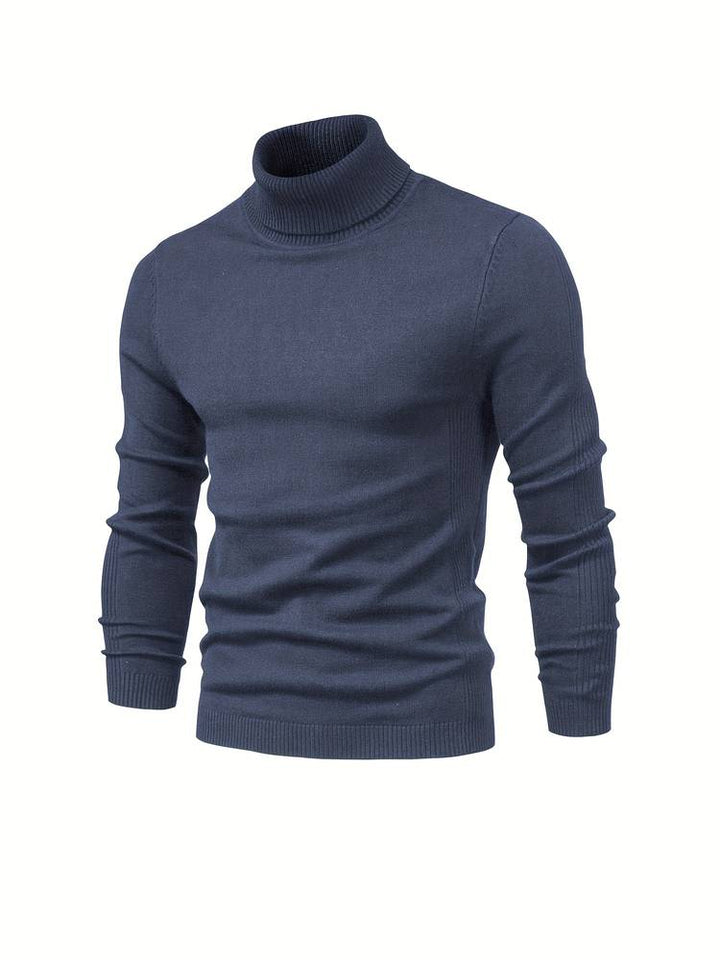 Warm Men's Turtleneck Sweater - Nordero-Dark Grey-S-State of Style