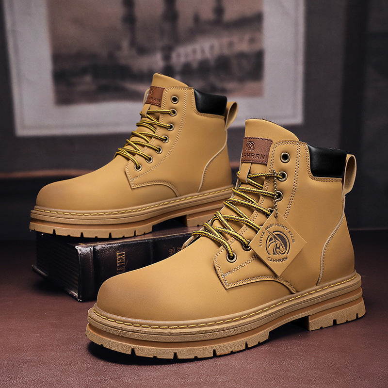 Warm Men's Winter Boots - Thane-Khaki-6-State of Style
