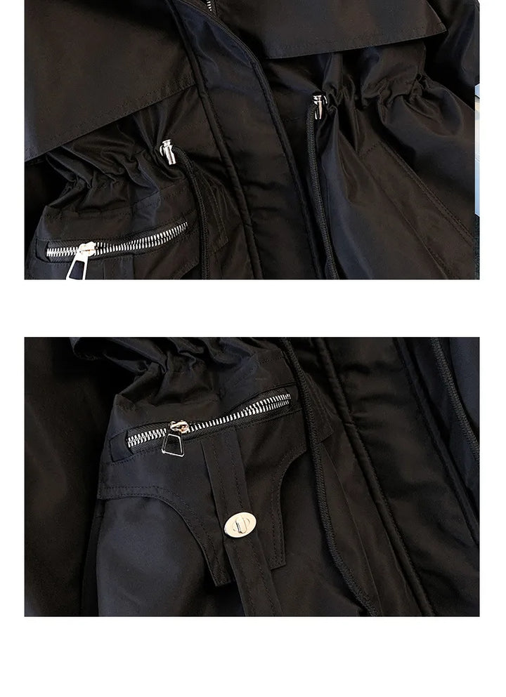 Warm Puffer Jacket for Women with Detachable Collar - Livia-Black-M-State of Style