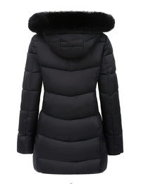 Warm Puffy Jacket with Stylish Details – Evelyne-Navy Blue-S-State of Style