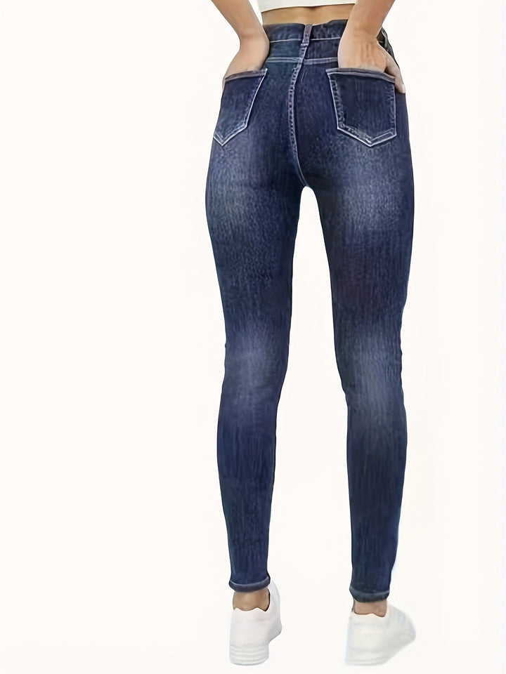 Warm Skinny Jeans with Lining - Selvia-S-State of Style