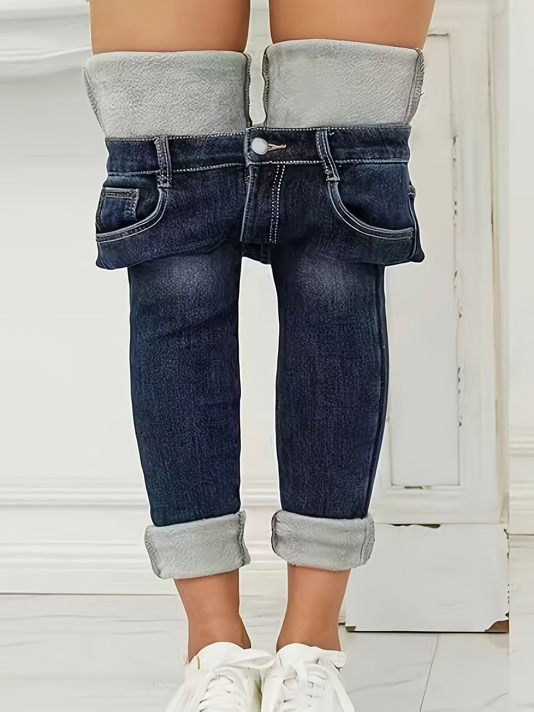 Warm Skinny Jeans with Lining - Selvia-S-State of Style