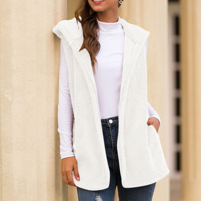 Warm Sleeveless Fleece Jacket | Comfortable & Versatile-Brown-S-State of Style