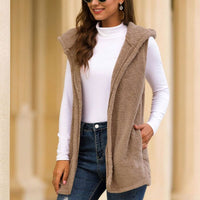 Warm Sleeveless Fleece Jacket | Comfortable & Versatile-Brown-S-State of Style