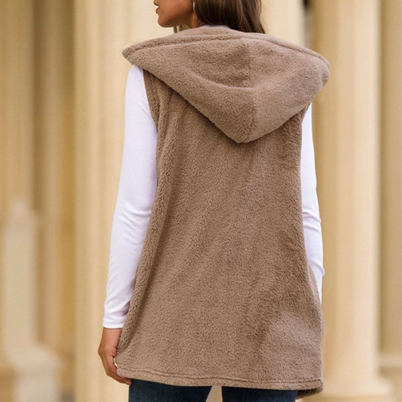 Warm Sleeveless Fleece Jacket | Comfortable & Versatile-Brown-S-State of Style