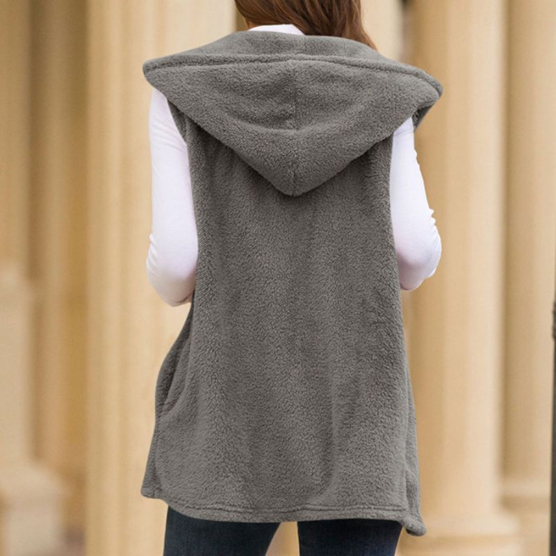 Warm Sleeveless Fleece Jacket | Comfortable & Versatile-Brown-S-State of Style