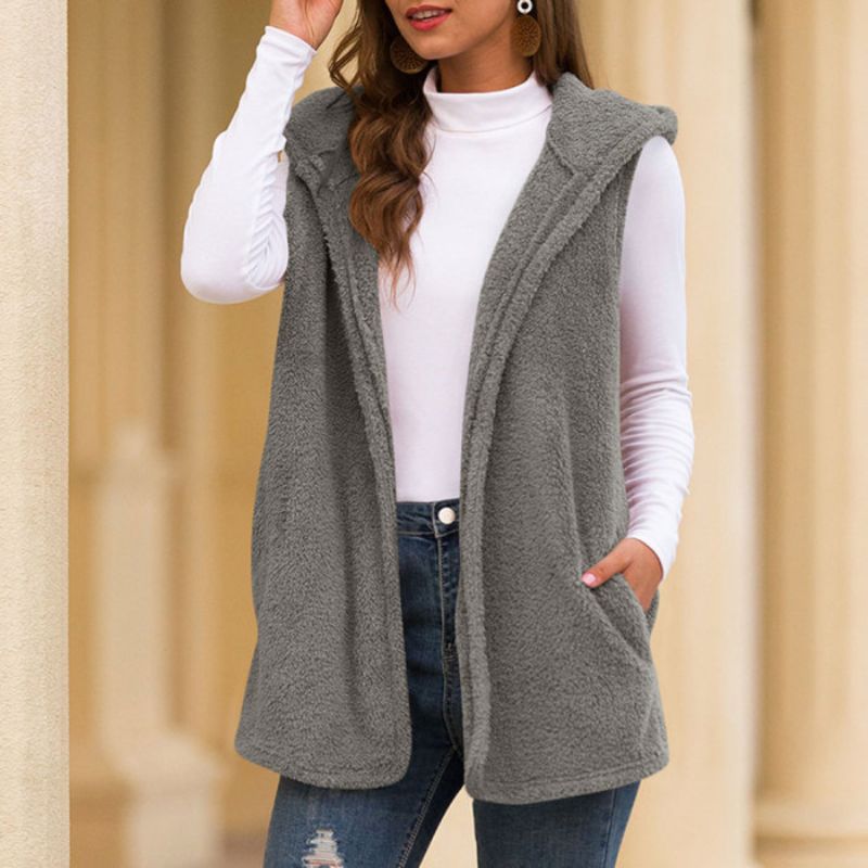 Warm Sleeveless Fleece Jacket | Comfortable & Versatile-Dark Gray-S-State of Style