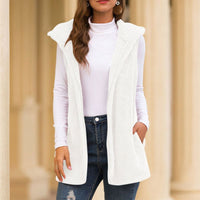 Warm Sleeveless Fleece Jacket | Comfortable & Versatile-White-S-State of Style