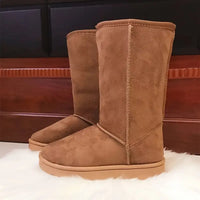 Warm Slip-On Boots with Fleece Lining - Aria-Brown-5-State of Style