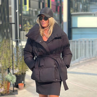 Warm Thick Jacket with Belt | Stylish & Cosy-Beige-XS-State of Style
