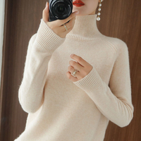 Warm Turtleneck for Women - Celeste-Beige-S-State of Style