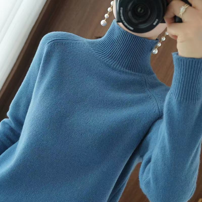 Warm Turtleneck for Women - Celeste-Blue-S-State of Style